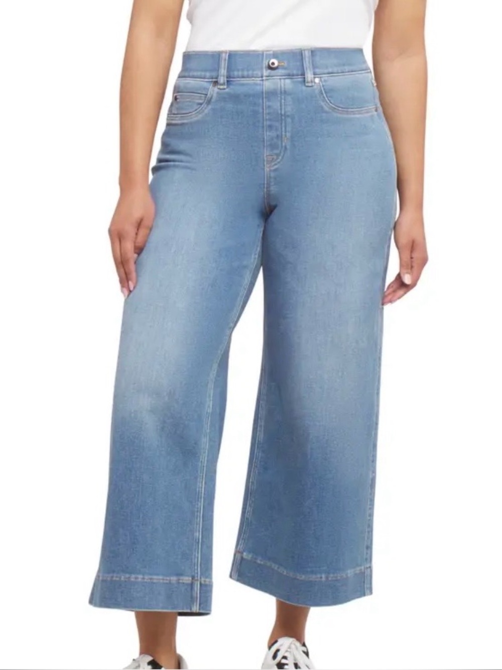 SPANX shape EveryWear Cropped Wide Leg Jeans Medium